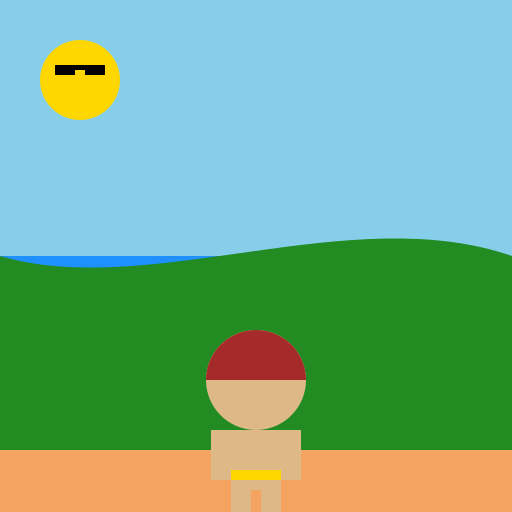 Neanderthal's Greek Island Vacation - DrawGPT