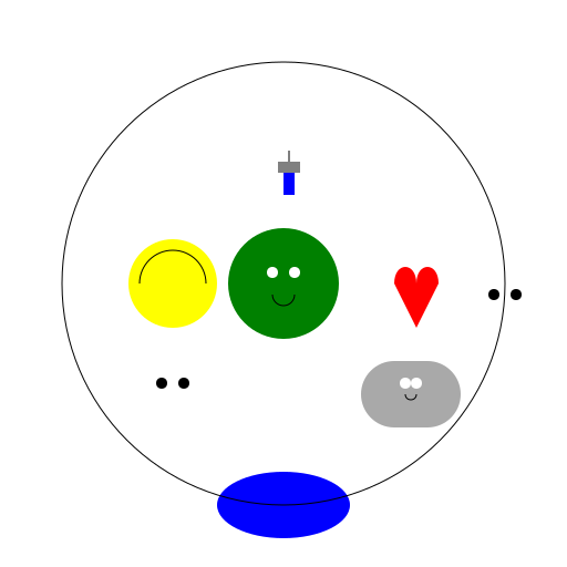 The Eight Rasas as a Whimsical Gathering - DrawGPT