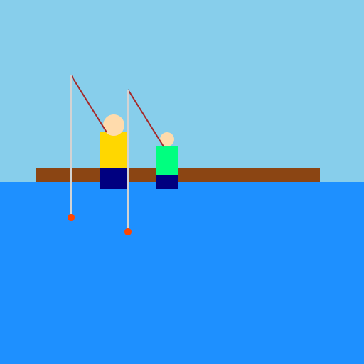 Fishing Day with Dad - DrawGPT