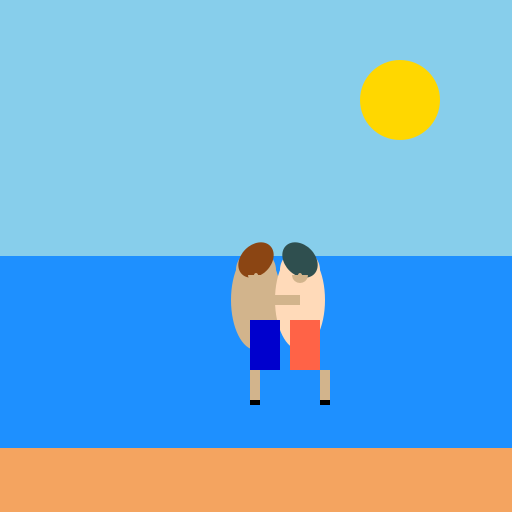 Embrace by the Waves - DrawGPT