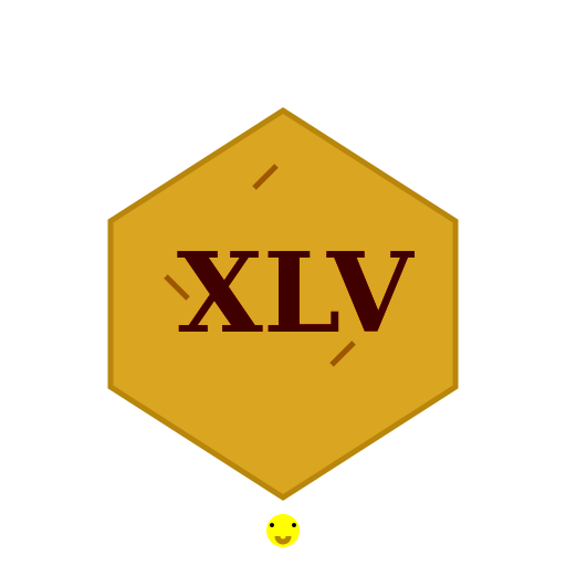 Roman Numeral XLV on a Shield - DrawGPT