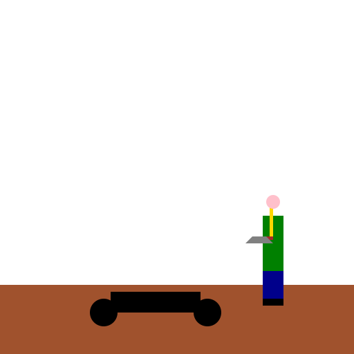 The Biker Billiard Butcher at the Bar - DrawGPT