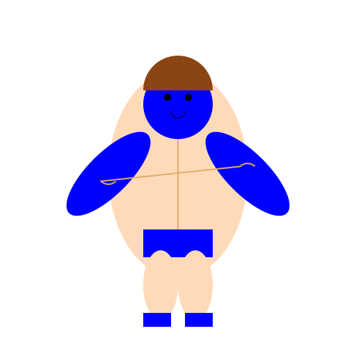 Macho Man Flexing Muscles - DrawGPT