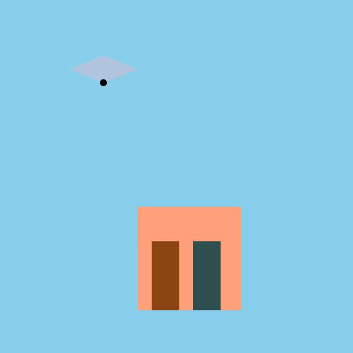 A Plane Dropping a Bomb on a House - DrawGPT