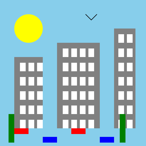 Busy Downtown Street - DrawGPT