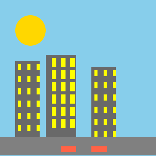 Cityscape at Downtown - DrawGPT