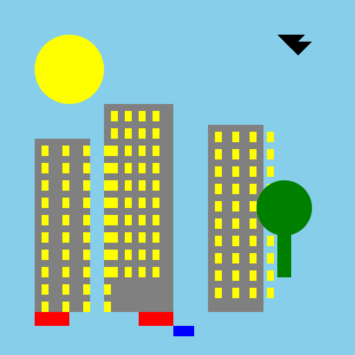 Busy Downtown Scene - DrawGPT