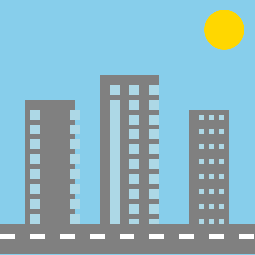 Busy City Downtown - DrawGPT