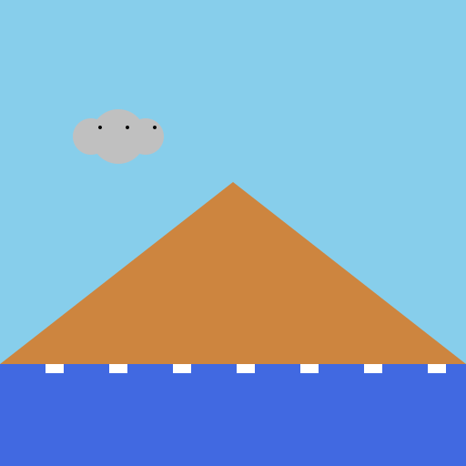 Steep Shore by the Sea - DrawGPT