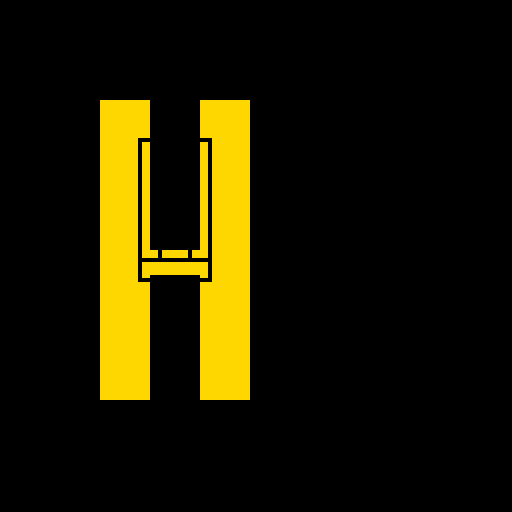 Golden Letter H - DrawGPT
