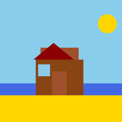 Cabin on Beach - DrawGPT