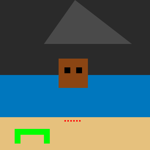Cabin on Beach on Distant Planet - DrawGPT