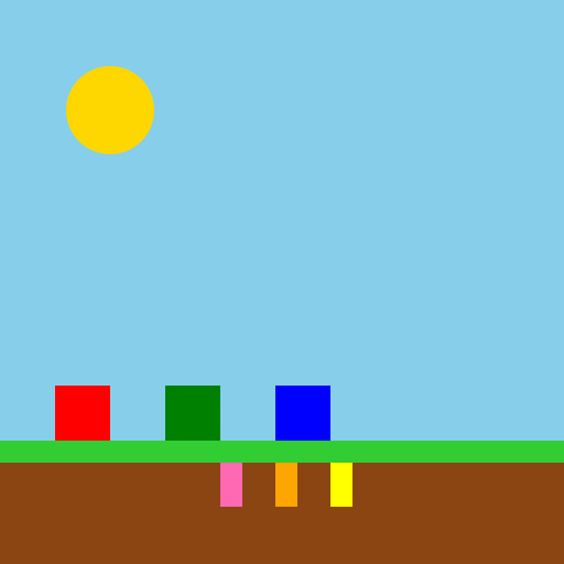 Minecraft landscape with pixelated blocks and characters - DrawGPT