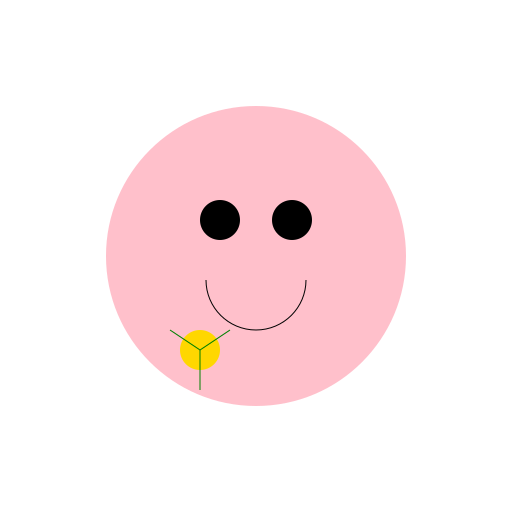 A Lovely Girl with a Flower - DrawGPT