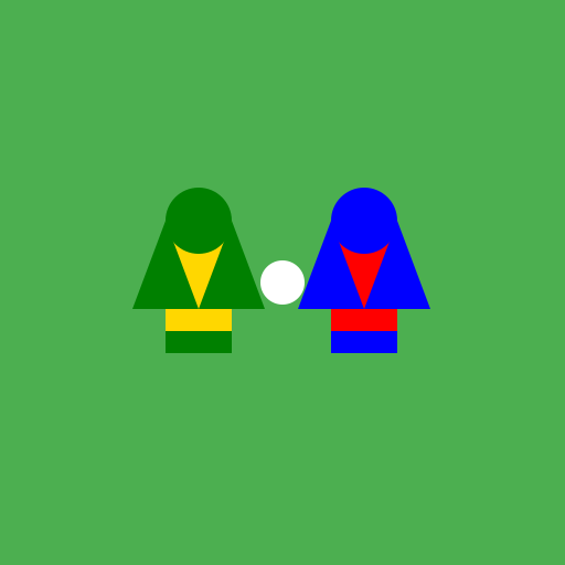 Brazilian Soccer Players on the Field - DrawGPT
