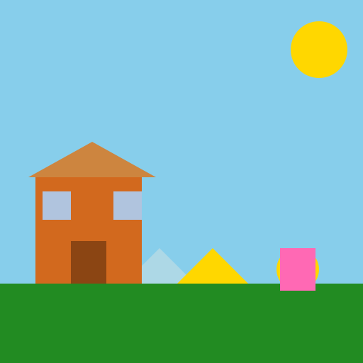 Flag of 3 Friends and Family with a Chicken Wearing Pants - DrawGPT