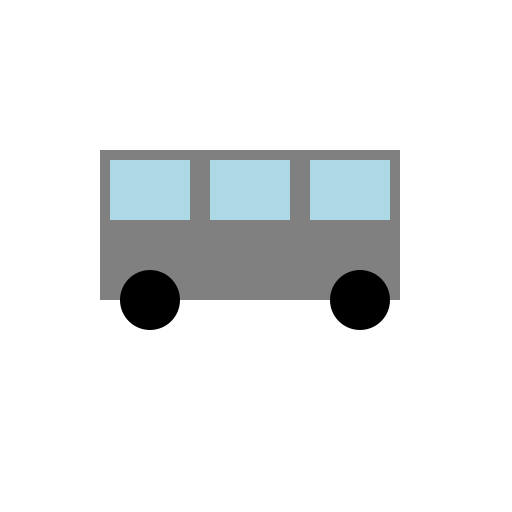 Grey Ford Transit Bus - DrawGPT