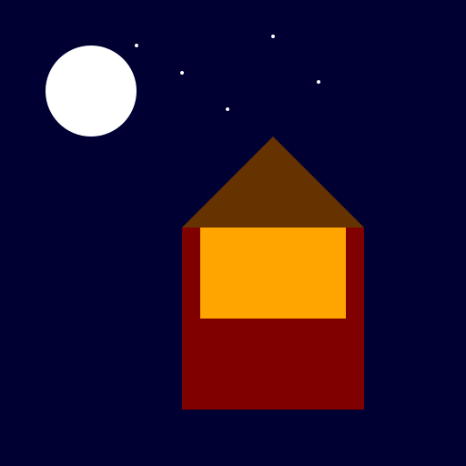 A house on fire at night - DrawGPT