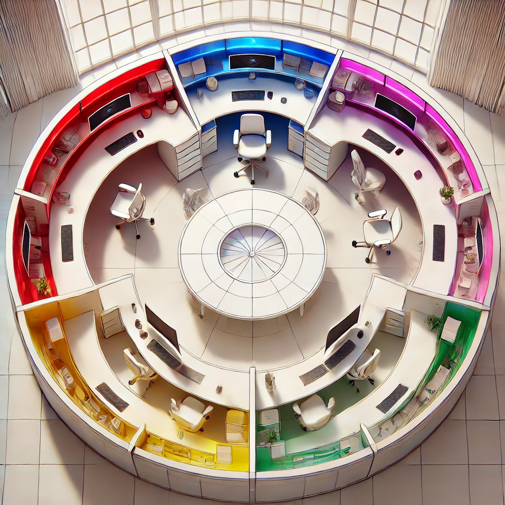 Anime Office Desk Layout - DrawGPT