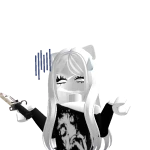 White-haired Avatar Girl with Knife - DrawGPT