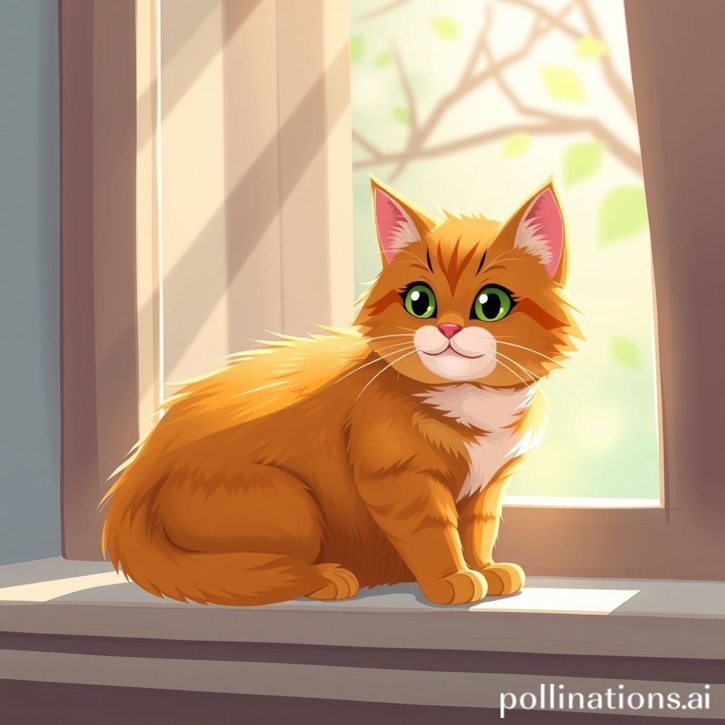 Sunny Tabby on Windowsill - DrawGPT