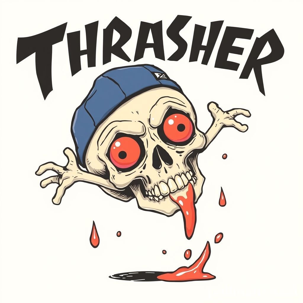 Melty Eyeball Skull - DrawGPT