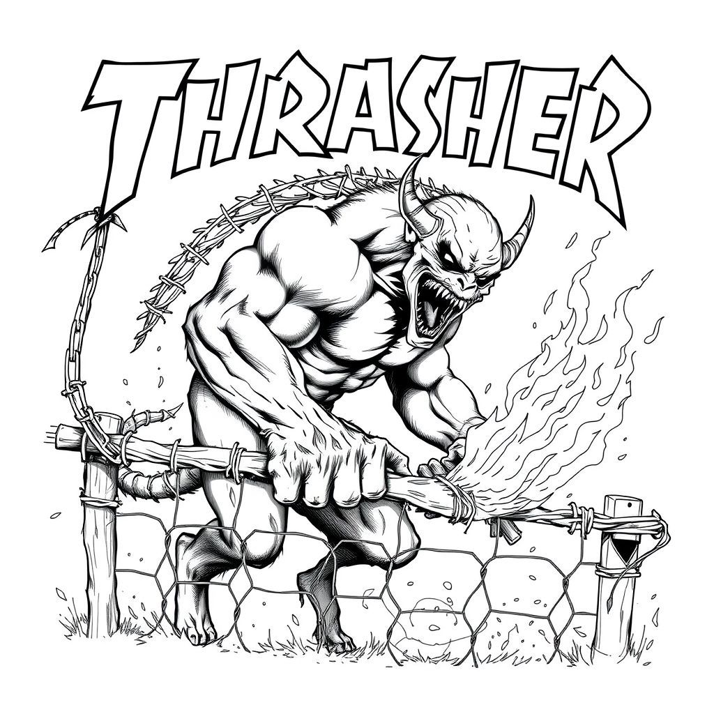 Chain-Link Demon Grind - DrawGPT