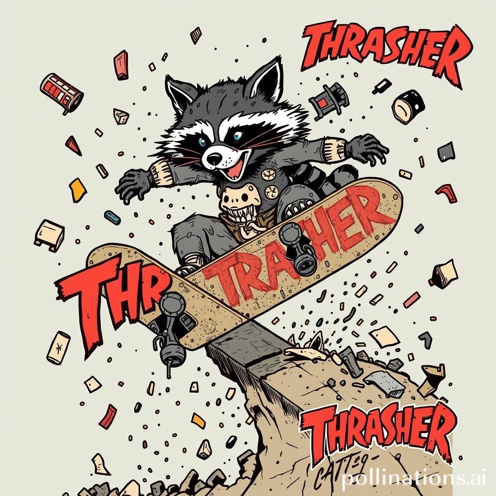 Cyborg Raccoon Wallride - DrawGPT