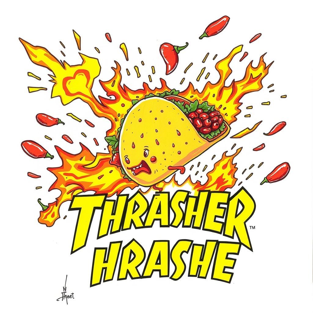 Inferno Taco Kickflip - DrawGPT