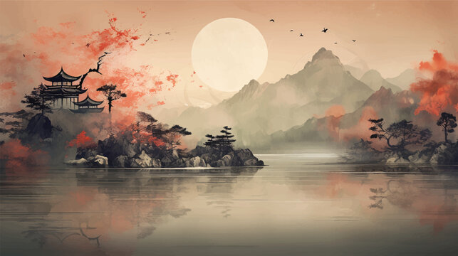 Peaceful Mountain Village - DrawGPT