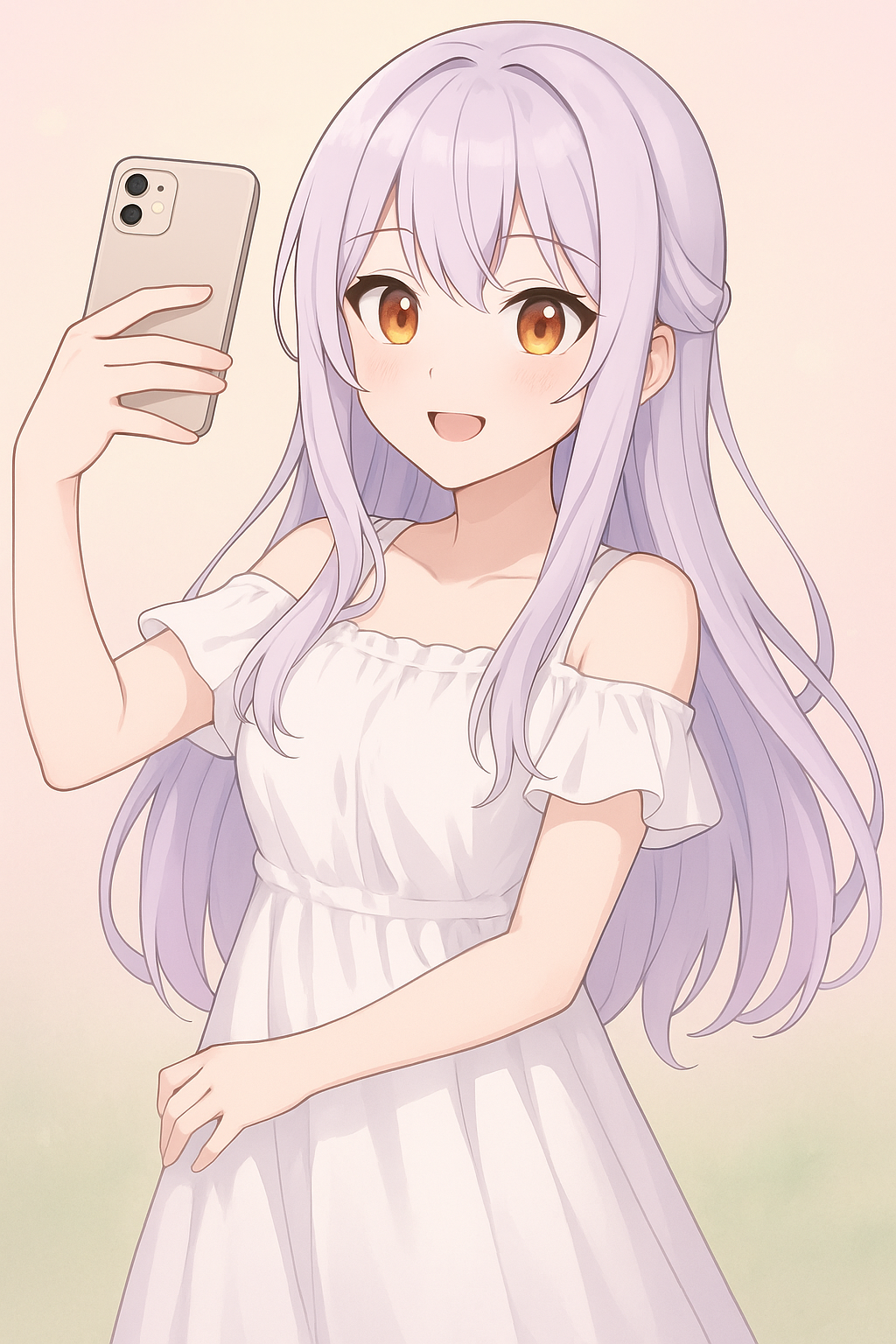 Anime Girl White Hair Blue Eyes - DrawGPT