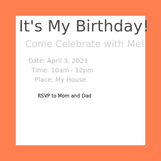 Birthday Invitation for my 3 year old son - AI Prompt #18389 - DrawGPT