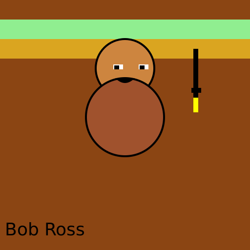 Bob Ross, Master of the 'Fro - AI Prompt #18636 - DrawGPT