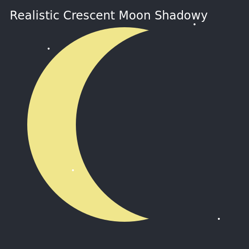 Realistic Crescent Moon Shadowy - AI Prompt #20271 - DrawGPT