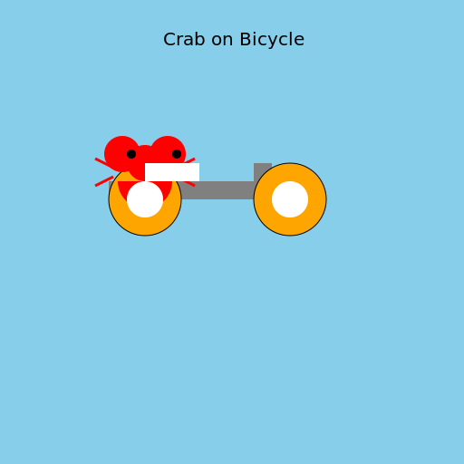 Crab on Bicycle - AI Prompt #20300 - DrawGPT
