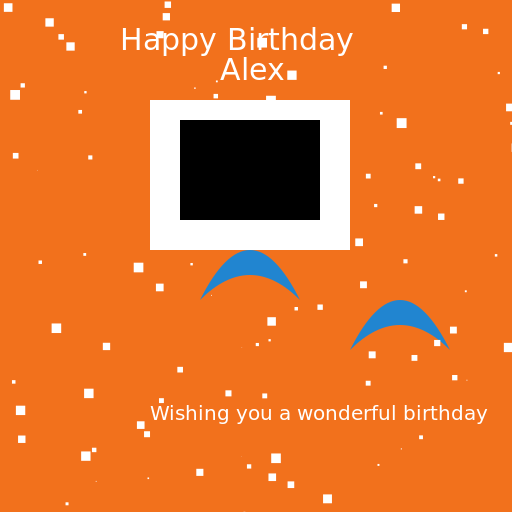 Happy Birthday Alex Poster with iMac - AI Prompt #20537 - DrawGPT