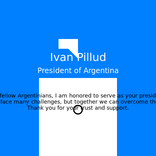 Ivan Pillud giving a presidential speech - AI Prompt #20976 - DrawGPT