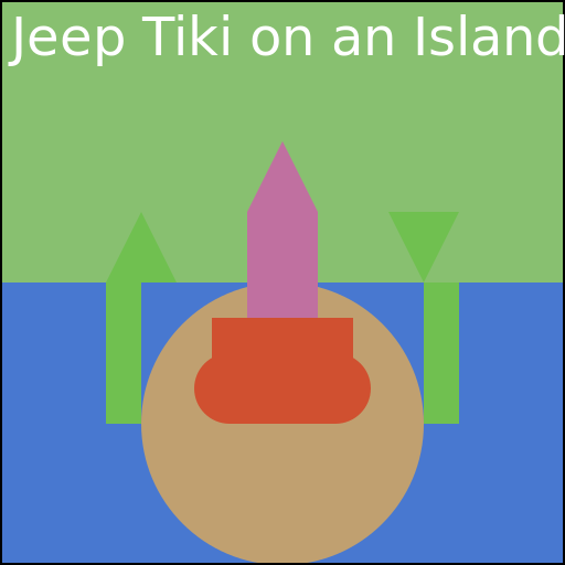 Jeep Tiki on an Island - AI Prompt #21954 - DrawGPT