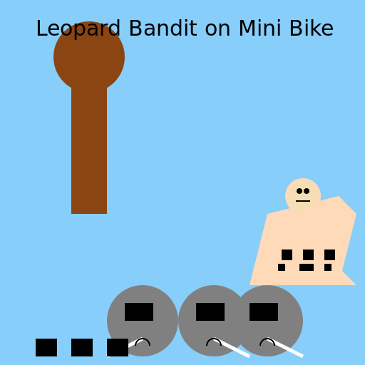 Leopard Bandit on Mini Bike - AI Prompt #22032 - DrawGPT