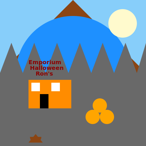 Ron's Halloween Emporium on an Antarctic Island - AI Prompt #22163 - DrawGPT