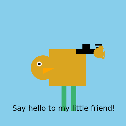 Emu with an AK-47 - DrawGPT