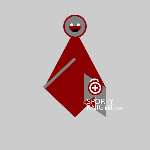 Knight Logo in Maroon and Grey - DrawGPT