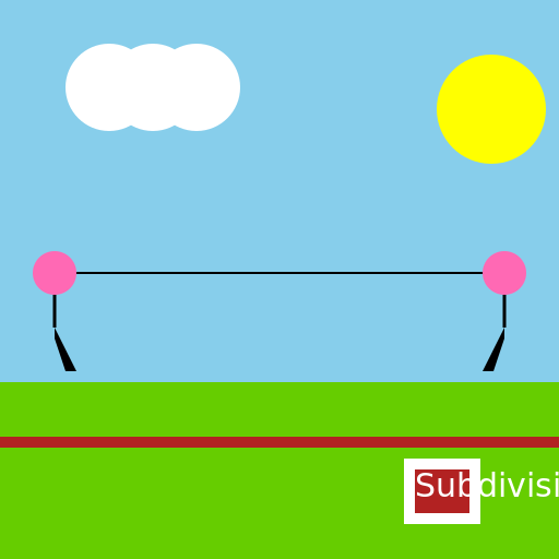 Tightrope Family in a Subdivision - DrawGPT