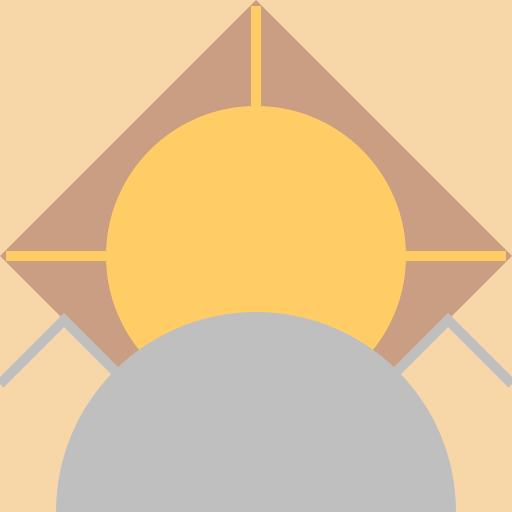 Inverted Pyramid Dusty Highway Sunset Digital Art - DrawGPT