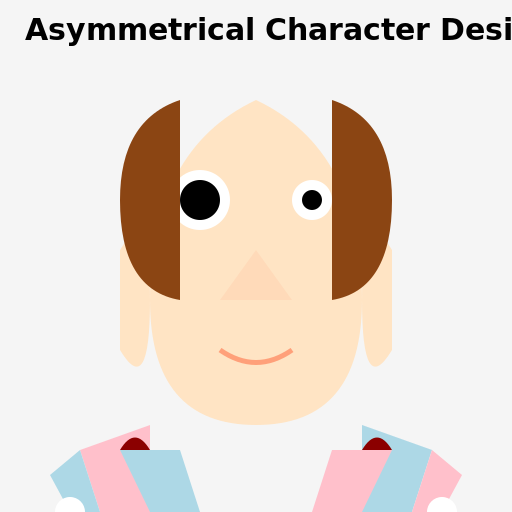 Asymmetrical Character Design - DrawGPT