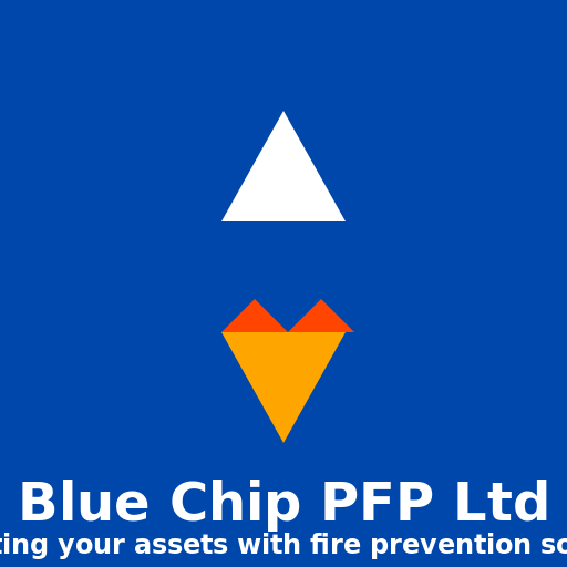 Blue Chip PFP Ltd Logo with Fire Triangle - DrawGPT
