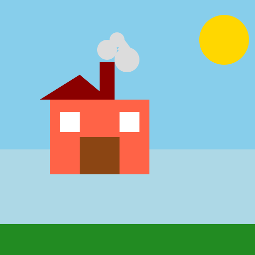 House by the River - DrawGPT