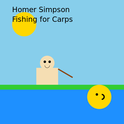 Homer Simpson Fishing for Carps - DrawGPT
