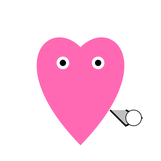 Heart with Eyes and Hand Holding a Baseball - DrawGPT