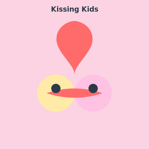 Kissing Kids - DrawGPT